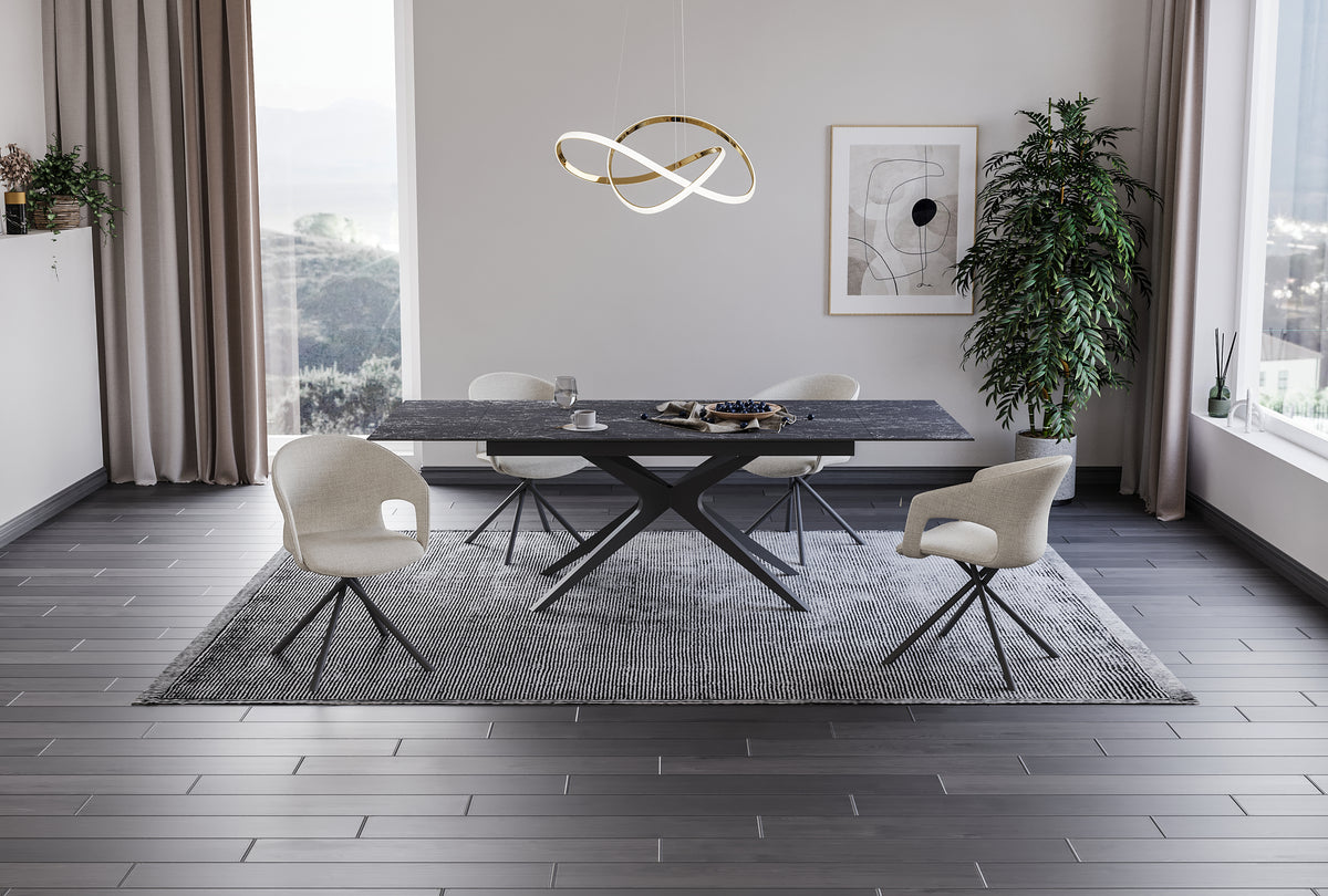 Table Confortable (Pied X central)