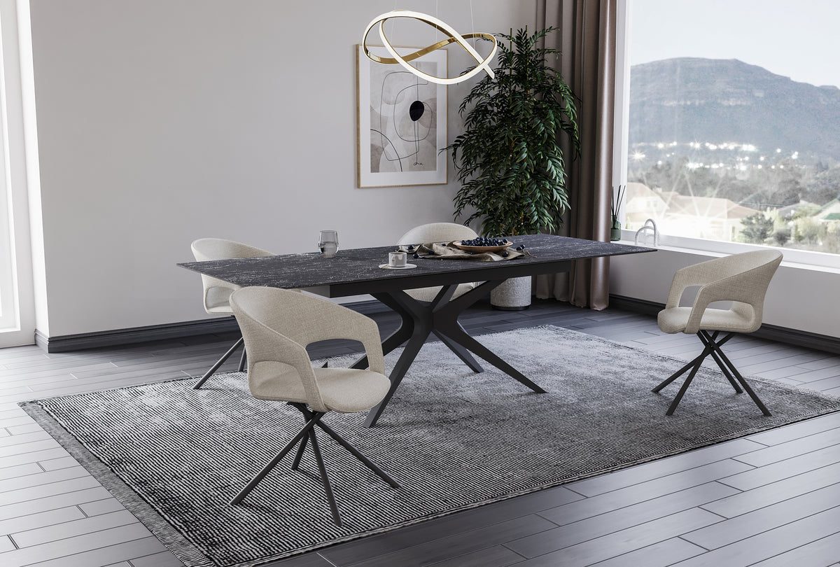 Table Confortable (Pied X central)