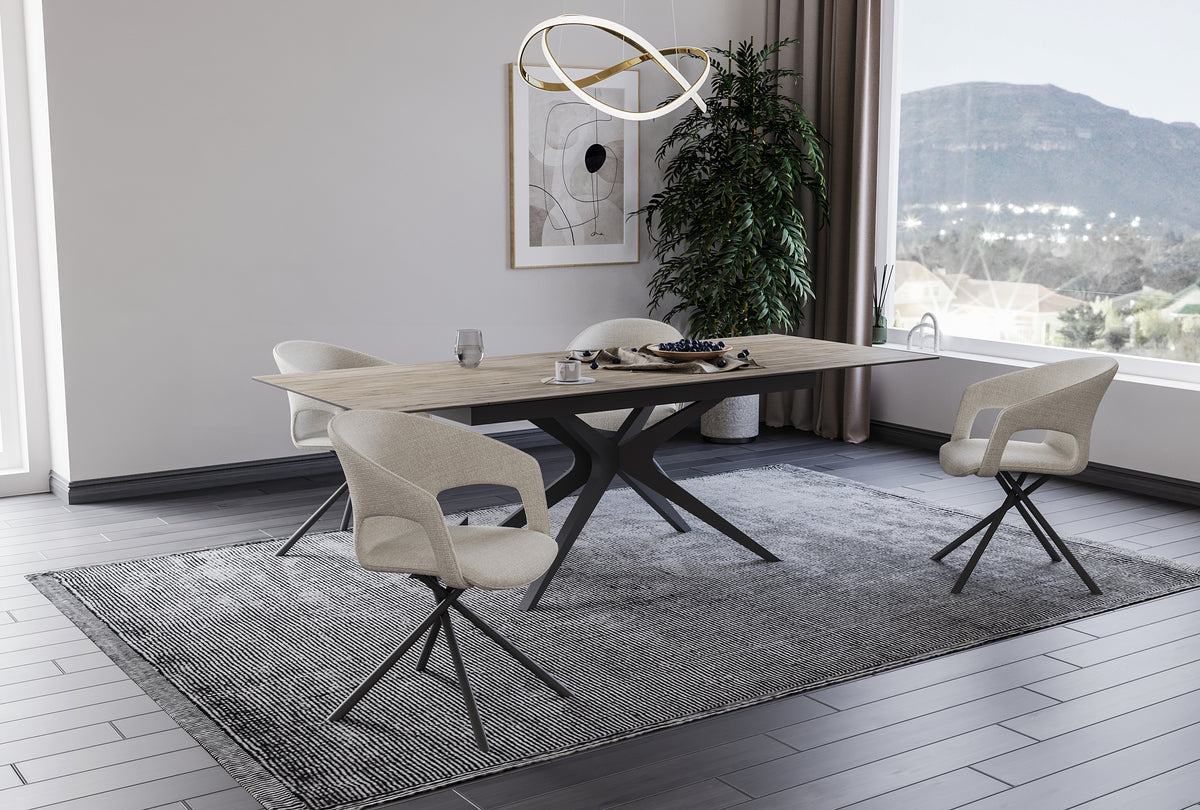Table Confortable (Pied X central)