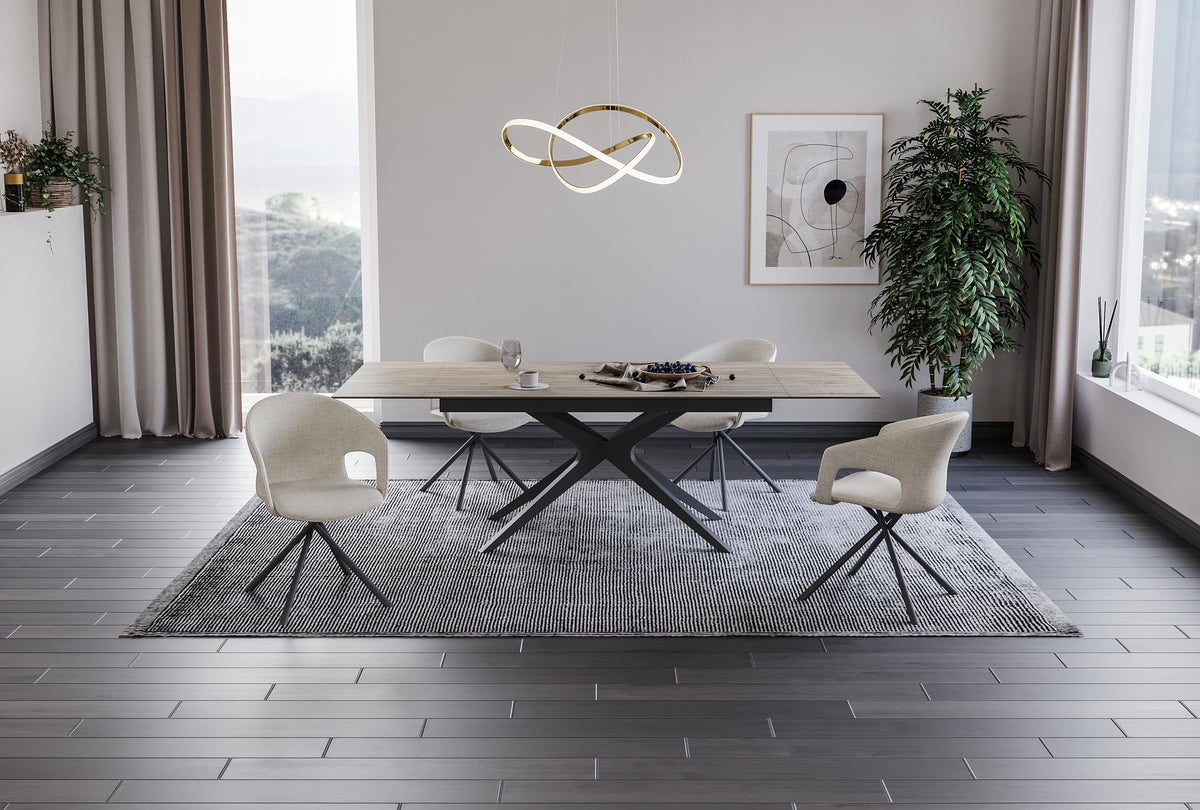Table Confortable (Pied X central)